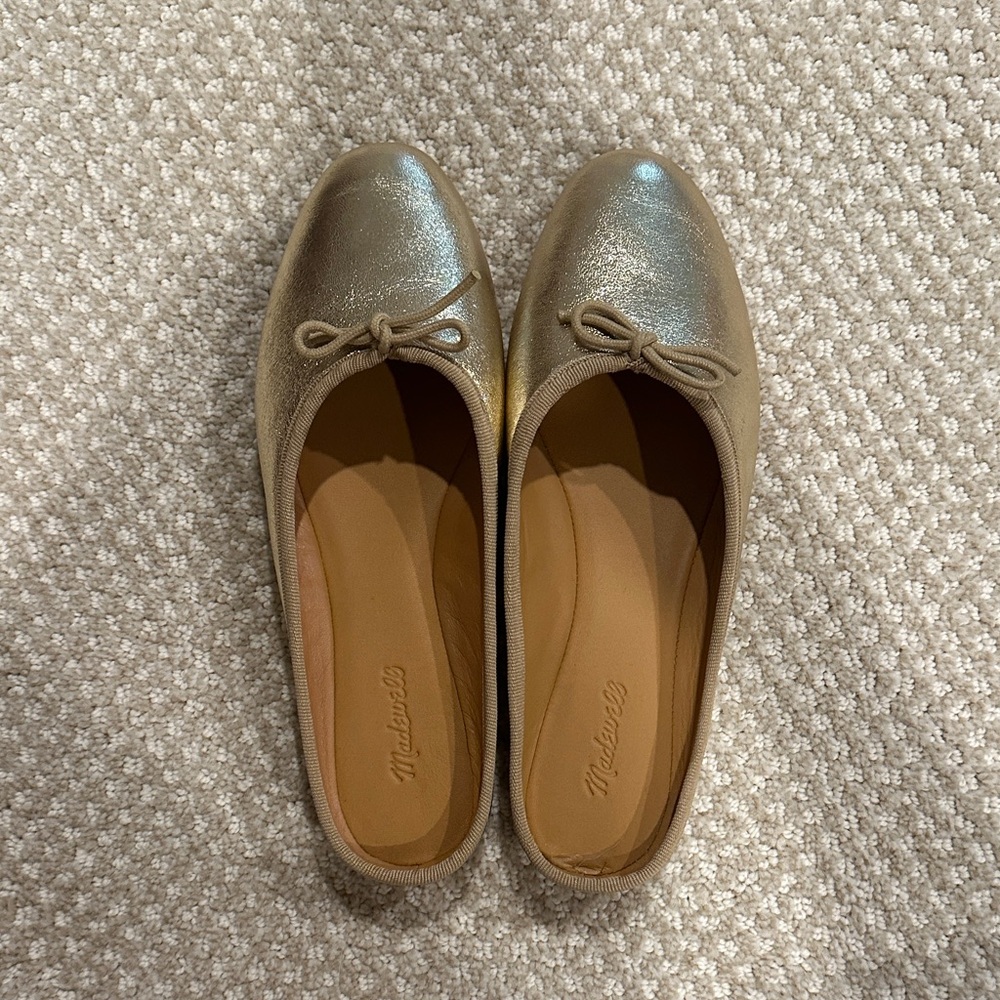 Madewell Metallic Gold Mules